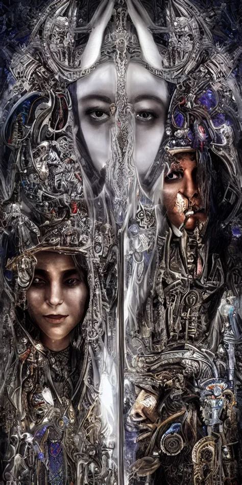 Hdr Portrait Photography Of Two Deities Vertically Stable Diffusion