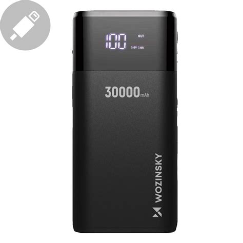 Wozinsky Power Bank Mah X Usb With Lcd Display A Black Wpb