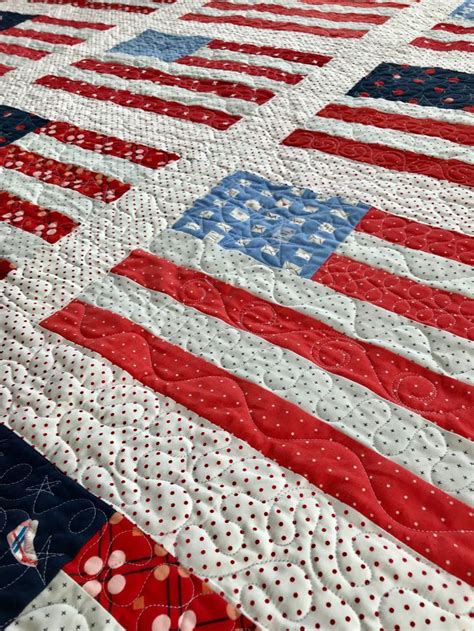 Stars And Stripes 2 Quilt Pattern American Flag Themed Quilt Diy