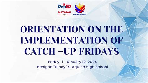 Orientation On The Implementation Of Catch Up Fridays 2 Pptx Free