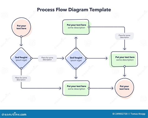 Simple Infographic Template for Process Flow Diagram Stock Vector ...