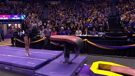 Lsu Senior Haleigh Bryant Goes Near Perfect On Vault Stream The Video