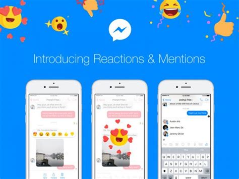 Facebook Introduce Reacciones Y Menciones En Messenger Relecty