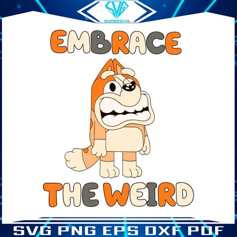 Funny Bluey Bingo Embrace The Weird SVG