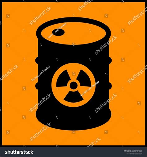 Warning Radioactive Symbol Sign Vector Illustration Stock Vector ...