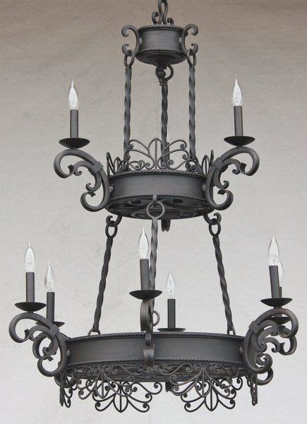 1435 9 Spanish Style Chandelier Spanish Style Wrought Iron