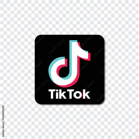 Tiktok Aesthetic Logo Tik Tok Logo With Shadow On A White Background ...