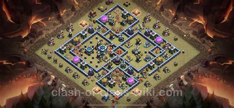 Best War Base Th13 With Link Anti Air Electro Dragon Hybrid 2023