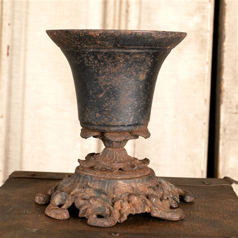 Small Cast Iron Candle Holder Urn