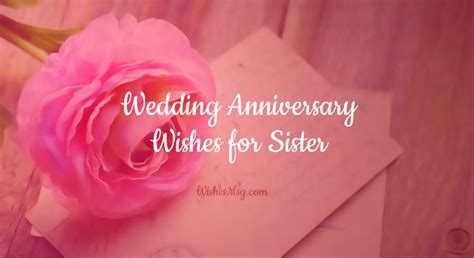 100 Wedding Anniversary Wishes For Sister Wishesmsg