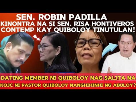 Sen ROBIN PADILLA KINONTRA NA SI SEN RISA HONTIVEROS SA PAGPAPA