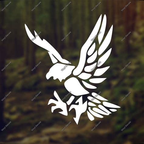 Flying Hawk Vinyl Decal Hawk Decal Laptop Sticker Laptop Decal