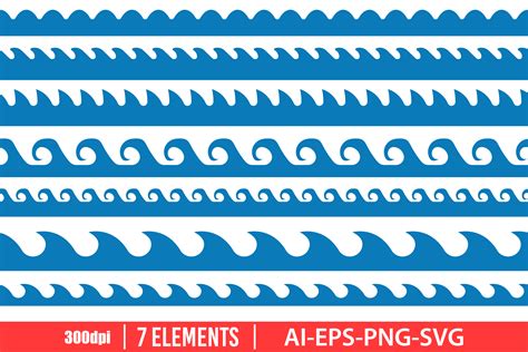 Sea Waves Clipart Set Graphic by Emil Timplaru Store · Creative Fabrica