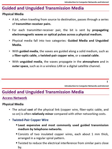 Unit 1 5 Guided And Unguided Transmission Media Pdf Transmission Medium Computer Network