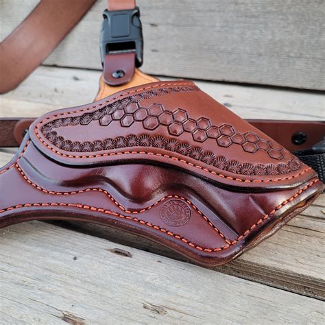 Ruger Alaskan Kodiak Chest Holster Mah Brn Burnt Orange Stitching Part Justincaseholsters