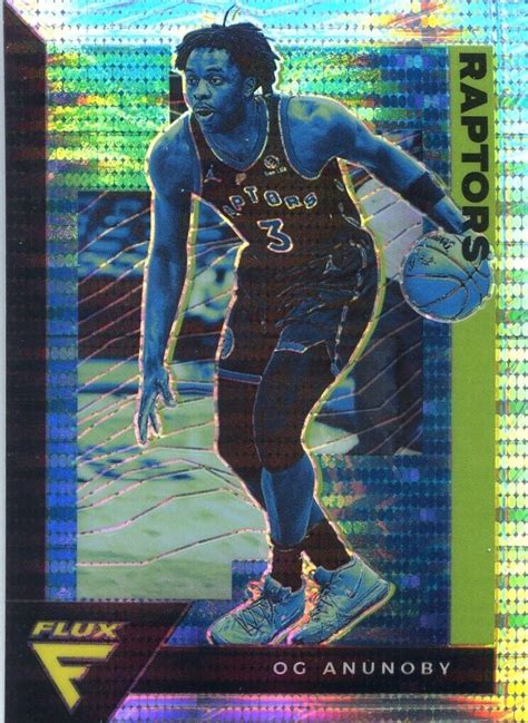 2020 21 Panini Flux Pulsar Silver Prizm NO 167 OG Anunoby Toronto