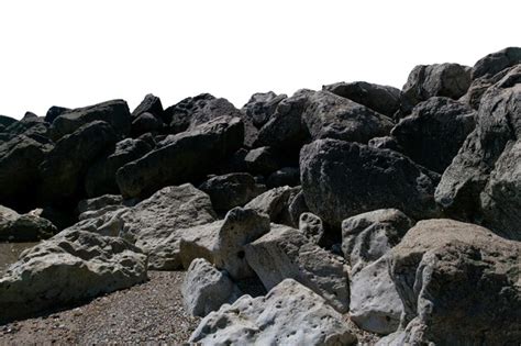 Pilha De Pedras Isoladas Em Fundo Branco Foto Premium