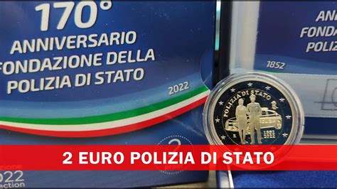 Euro Polizia Di Stato Italia Moneta Da Rara Be Pp Fs