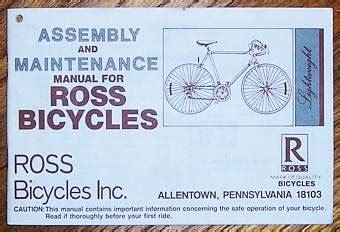 Ross Bicycle Serial Number Chart - Bicycle Post