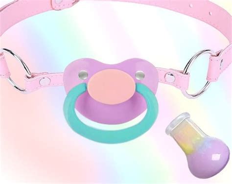 Adult Pacifier Sherbet Gag Abdl Dummy Gag Ddlg Etsy