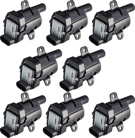 Set Of 8 Round Ignition Coil Pack For V8 5 3 6 0 Chevy Silverado 1500 2500 Tahoe