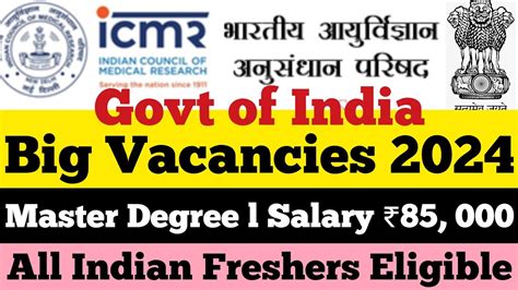 Big Govt Vacancies Ll Govt Job Ll Any Master Degree Ll Salary Ll