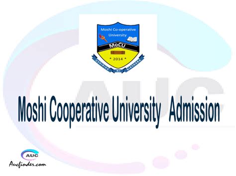 Moshi Cooperative University MOCU Admission