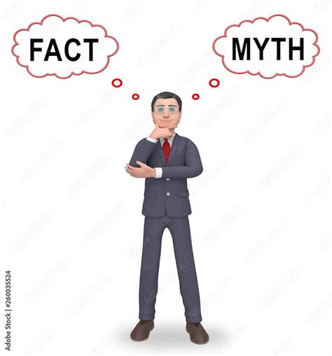 Fact Vs Myth Thinking Describes Truthful Reality Versus Deceit 3d