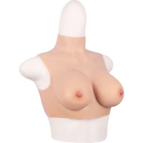 Buste Faux Seins 100 Silicone Col Haut Bonnet C D E