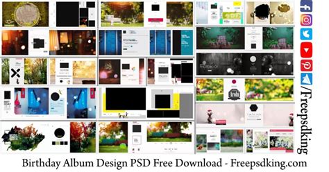 Birthday Album Design PSD Free Download - Freepsdking.com