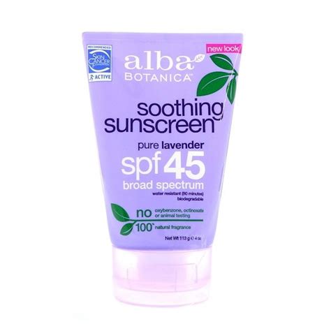 Alba Botanica Soothing Sunscreen Spf Pure Lavender Oz G