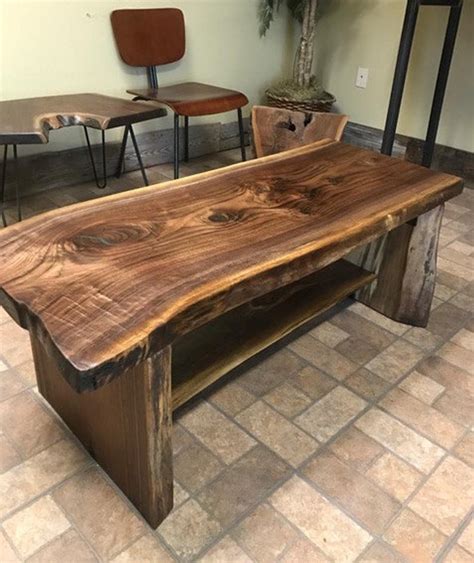 Slab Coffee Table Big Beautiful Black Walnut Etsy Artofit