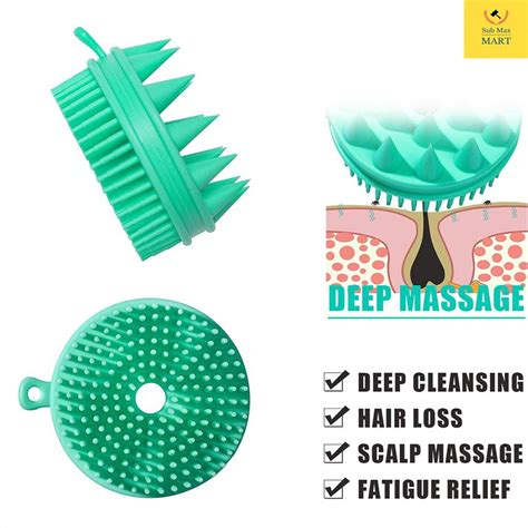 Silicone Shampoo Scalp Shower Body Washing Hair Massage Brush Comb Free