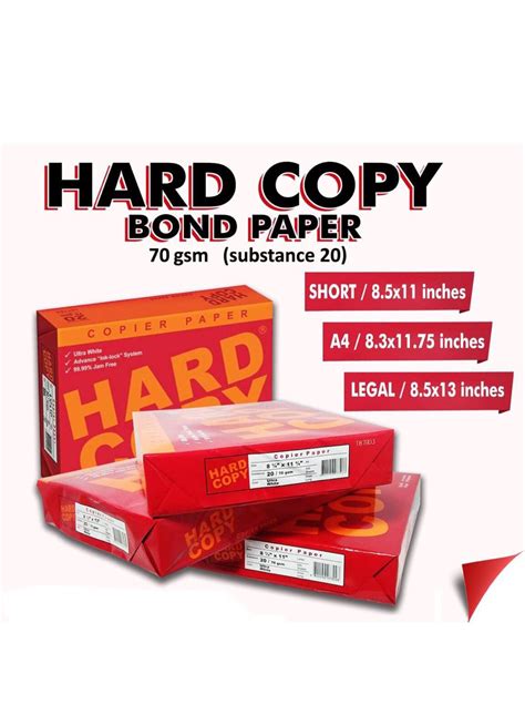 Hard Copy Bond Paper 1 Ream 500pcs 70 Gsm Lowest Price SALE Lazada PH