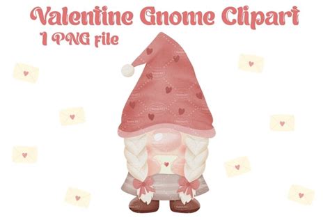 Valentine Gnome Watercolor Clipart,Png (2330861)