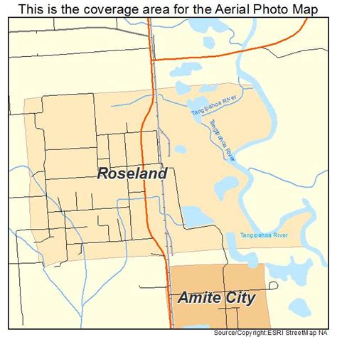 Aerial Photography Map of Roseland, LA Louisiana