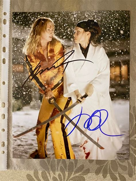 Kill Bill Uma Thurman And Lucy Liu Hand Signed 8x10 Photo With Coa Etsy