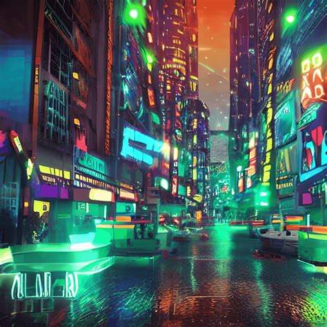 Neon City Lights 4k Graphic · Creative Fabrica