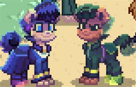 Two Versions Of Jotaro Jojo Pony Town