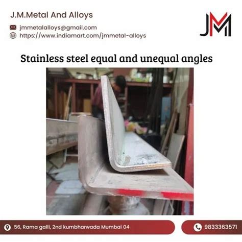 Stainless Steel L Shaped Ss L Unequal Angles For Construction At Rs