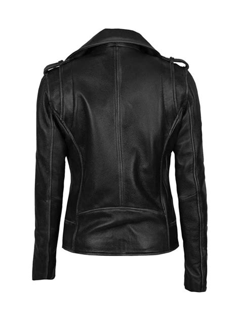 Womens Black Leather Motorcycle Jacket Paragon Jackets