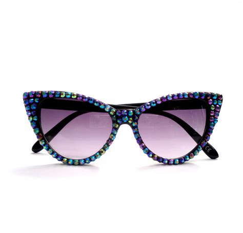 Peacock Black Cat Eye Sunglasses Velvetvolcano