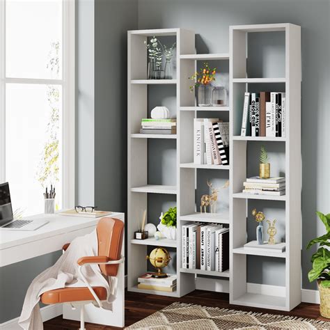 Tribesigns Modern Bookcase 5 Shelf Storage Organizer Bookshelf With 14