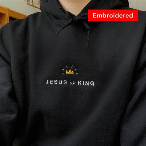 Jesus Is King Christian Hoodie Church Merch Faith Hoodie Etsy