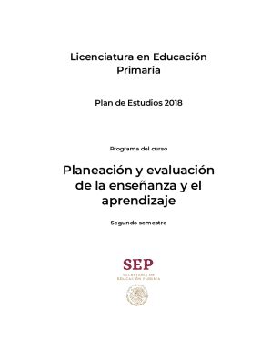 Fillable Online Planeacin Y Evaluacin De La Enseanza Y El Aprendizaje