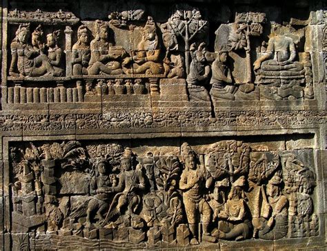 beautiful! - Borobudur temple reliefs - Java, Indonesia | Borobudur ...