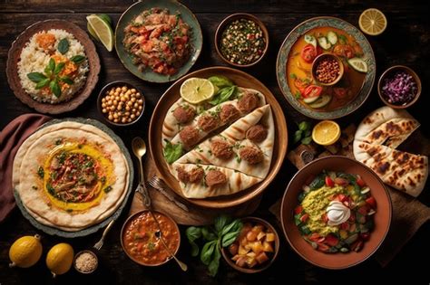 Premium Photo Typical Middle Eastern Meal Arab Cuisine That Is Real