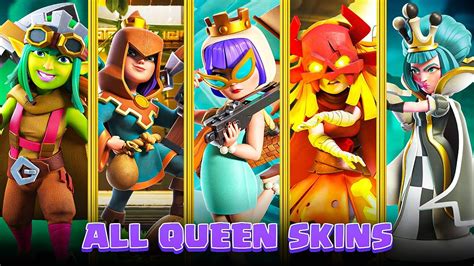 All Archer Queen Skins Animation Clash Of Clans Animation YouTube