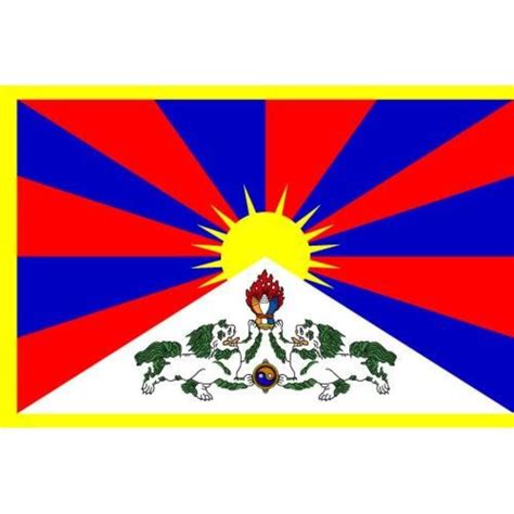 Tibet Flag 3x5 3 X 5 New Tibetan Tibetian Dalai Lama Durable Polyester