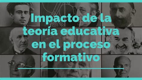 Impacto De La Teor A Educativa En El Proceso Formativo Te Ricos Youtube